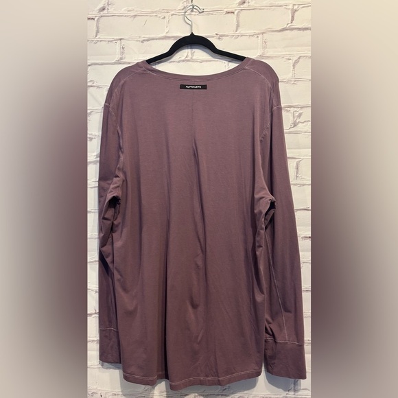 Alphalete  Mauve Crew Long Sleeves Oversized Top Size XL - Picture 2 of 3